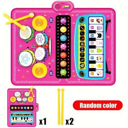 Lekmatta med Piano och Trumset (Rosa)