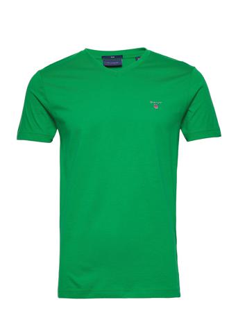 Original Slim V-Neck T-Shirt T-shirts Short-sleeved Grön GANT