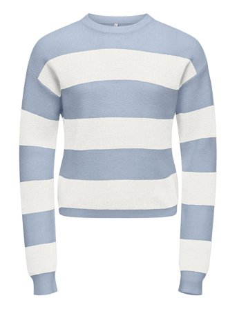 Kids Only Kogfranca Life Short L/S Stripe Knt Noos - Blue - 110-116