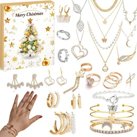 Lollanda Smykker Julekalender 2025 – 24 Dage Guld & Sølv Smykker til Jule-nedtælling