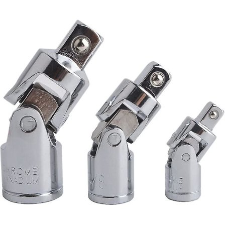 Impact Universal Led-stikkontakt Sæt Svingdrev Adapter Reducer Cr-v Stål Sølv Krom