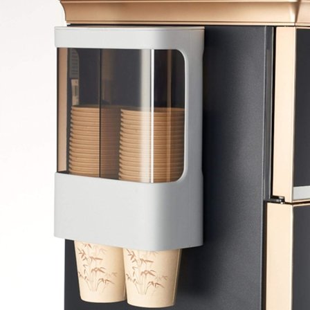 Dispenser til engangskrus Vægmonteret vandkøler Krusholder Dobbelt rør kan rumme 80 papirkrus med lim