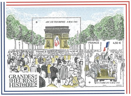 Frankrig - Sejrsdagen 8. maj 1945 - Postfrisk miniark