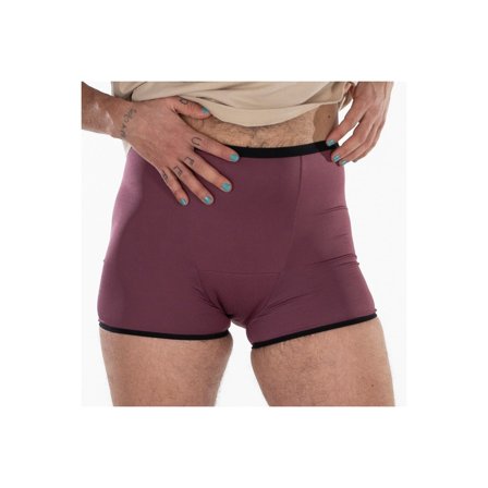 Fluyda Boxer Linea Basic Mutandina Assorbente Nero/Vinaccia