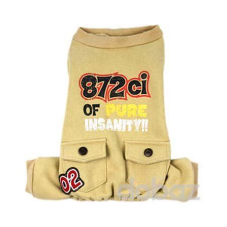 Hundoverall Insanity Beige Hundtröja Hundkläder