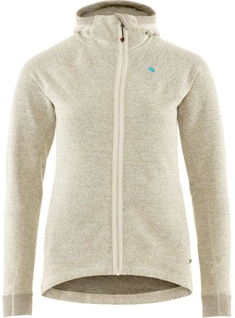 Klättermusen Hödur Hooded Zip W's Clay - Mellomlag og Fleecetrøyer