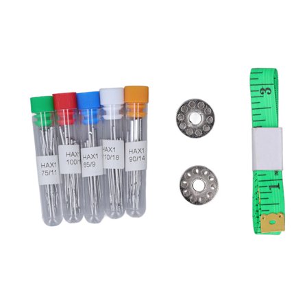 50 stk Symaskinnåler Krombelagt Stål Høy Hardhet Universal Symaksinnål med Rør Spoler