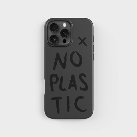 No Plastic iPhone 15 Mobile Case Black, Made from Plants, iPhone 16 Pro Max