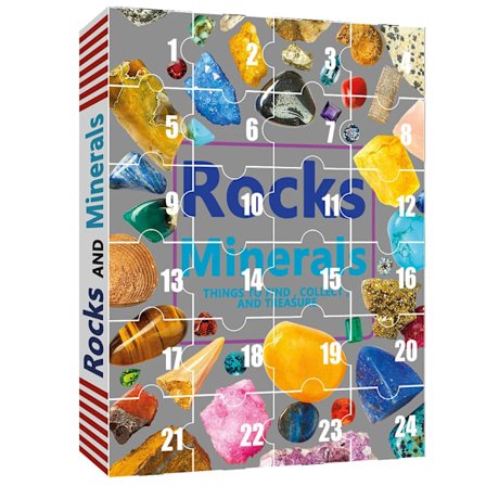 Juleadventskalenderboks med edelstener 24 ruter naturlige krystallblindbokser Kreativ nyhet Overraskelsesgave til barn