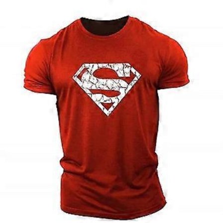 Superman Vascular Gym Träningstopp Kortärmad T-Shirt (S Röd)