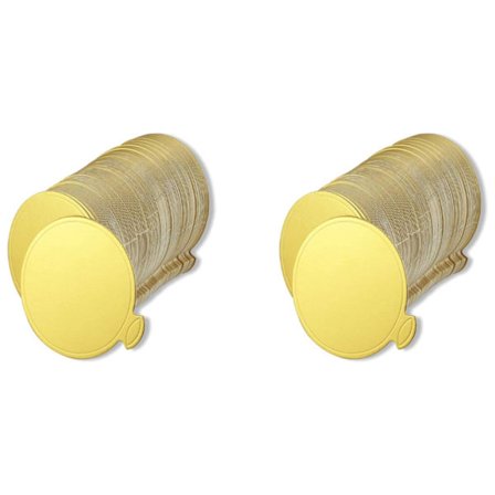 Mini Rund Guldkarton Cake Bas, Mousse Cake Pan, 200 Stycken Cake Papptallrik Rund Kort