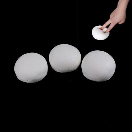 Nytt 9 Cm Vit Degbullebröd Konstgjord Mjuk Squishy Stress Re