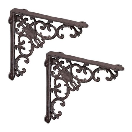 【14v】2x hyllynkannatin takorautaa valurautaa