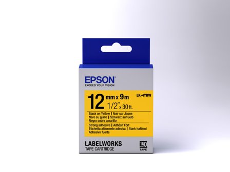 Epson LabelWorks LK-4YBW - merketape - 1 kassett(er) - Rull (1,2 cm x 9 m)