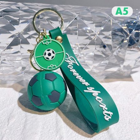 PVC Blød Gummi Fodbold Nøglering Vedhæng Fodbold Nøglering Kamp Souvenirs