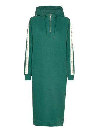 Esolga Loose Dress Sweat - Gots Knelang Kjole Grønn Esme Studios
