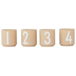 Design Letters Mini cups Beige One Size - Home accessories - One size - Beige