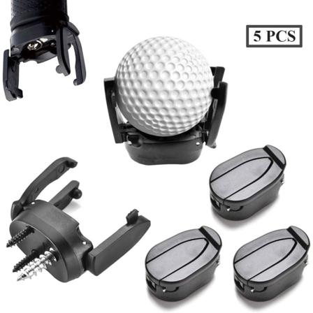 5-delt svart golfballplukker Mini sammenleggbar golfballplukker