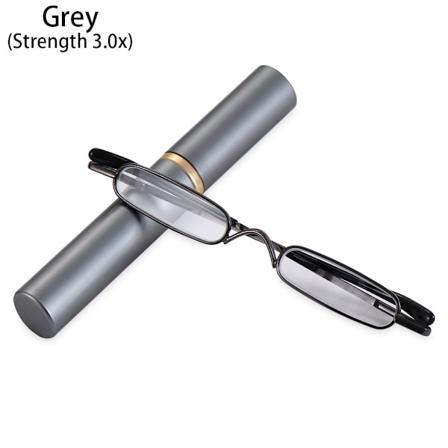 Slim Pen læseglasøgon Smale læseglasøgon GRÅ STYRKE 3.0X grå Strength 3.0x gray