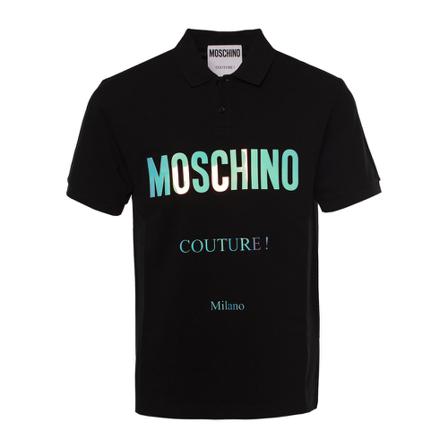 Moschino - Pikétröjor - Svart - Herr - Storlek: L, Herr, Storlek: L