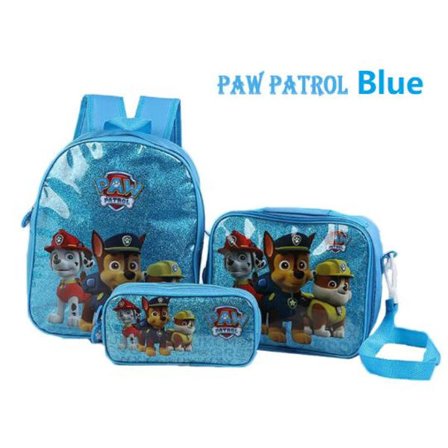 Paw Patrol Blå Rygsæk Skole Rygsæk 3 Pakke Fødselsdag Gave