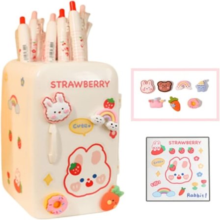 Multifunktions skrivebordsorganisator Tissue box Cover sød penneholder