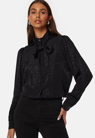SELECTED Celeste LS Tie Shirt Black Klær