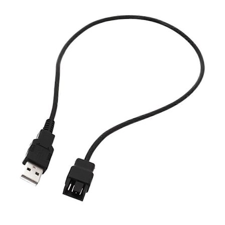 USB til 4-polet Notebook-blæserkabel 5V Computer PWM Blæserstrømforsyningskabel 30-100cm 30cm
