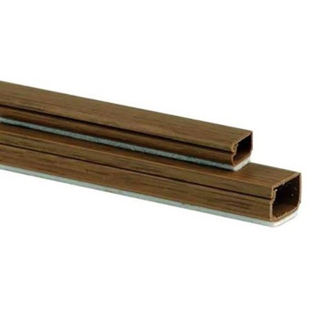 Plasfix 2407-9G Kabelkanal selvheftende, med lokk, 2 m 16 x 10 mm, teakfarget, Installasjonsmaterial