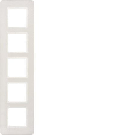 Hager 10156189 Dekkramme 5 rom, Q.7, plast Hvit, Strømbrytere & vegguttak