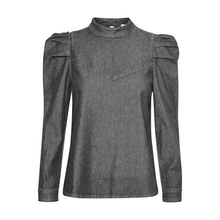 My Essential Wardrobe Denim Shirts Grå, Dame Bluser