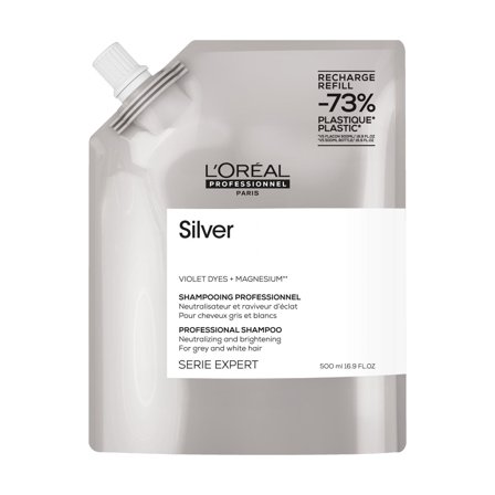 L'Oréal Professionnel SERIE EXPERT New Silver Shampoo - Refill 500ml - Shampoo Protezione Colore