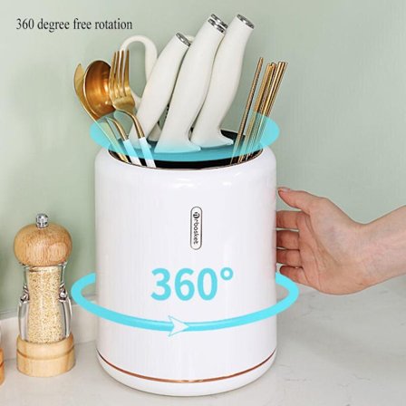 Desktop ätpinnar integrerade förvaringsställ köksredskap svart