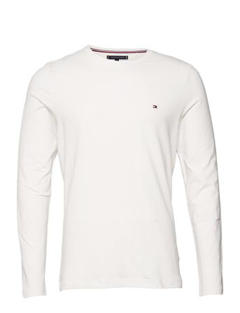 Stretch Slim Fit Lon T-Langærmet Skjorte Hvid Tommy Hilfiger