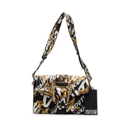 Versace Jeans Couture Women& Shoulder Taske Versace Jeans Couture 73Va4Bf1 Zs414 G89 Gold Black Sort, Dame, Størrelse: ONE Size