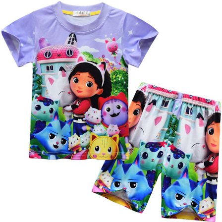 Flickor Tecknad Fladdermusärm Nattlinne | Gabbys Dockskåp Sovkläder-