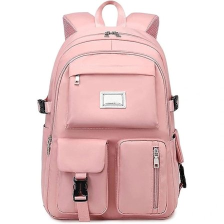 School bags for girls Large Capacity Backpack College Multi-Pocket Backpack Waterproof School Backpack Pink