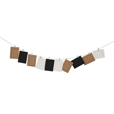 Kombinationspappersram 10 st med klämmor Hamparep DIY-set 3 tum/4 tum/5 tum/6 tum/7 tum för hemvägg hängande fotoalbum bildram kit 6