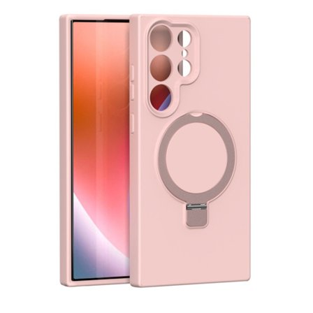Kompatibel med Samsung S23 Ultra-deksler med flytende magnetiske fester og all-inclusive beskyttelsesdeksler (rosa)