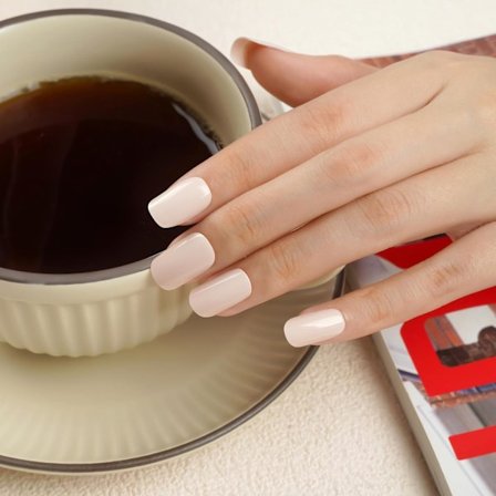 20 klistermærker Semi Cured Gel Neglelak Strimler Gel Negleklistermærker Solid Colour, Salon-kvalitet Gel