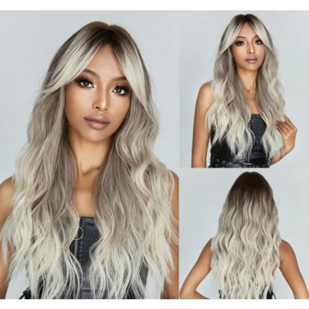 Eurooppalaisen ja amerikkalaisen tyylin peruukki kahdeksan muotoisella otsatukalla ja kuumalla d