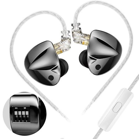 Kz D-fi In Ear Earphone Headset Earbud Hifi Dynamisk Ton Justerbar Earphone