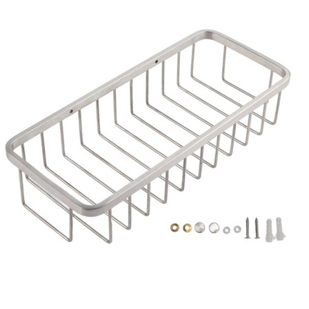 Hörn Duschhylla Väggmonterad Badrumshylla Robust Förvaring för Sovrum Balkong