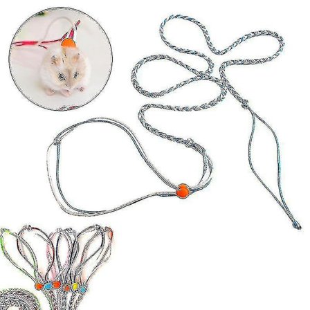 Säädettävä hamsterivaljaat, talutushihna ja panta, kävelyhihna hamsterille, Cricetulu-rotan hiirelle, oravalle