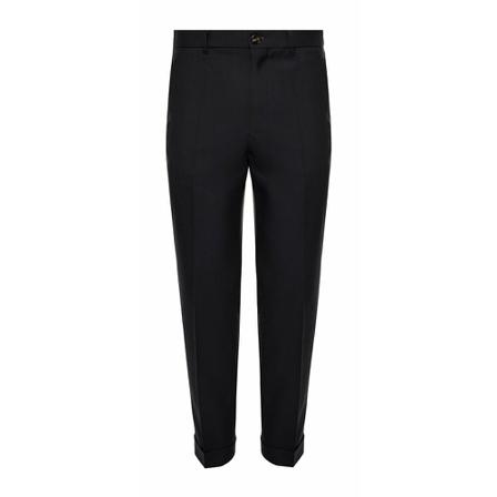 Marni Wool pleat-front Broek , Blauw , Heren , Maat: S