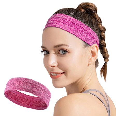 Elastic Fabric Pannband Running Fitness - Rosa