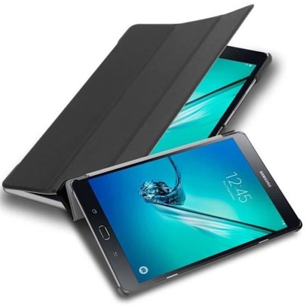 Etui för Samsung Galaxy Tab S2 (8 tum) Fodral i SATIN SVART Tablet Case Cover Skydd Auto Wake Up Plånboksfodral