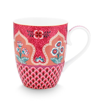 Pip studio PIP Studio Flower Festival mugg 35 cl, rosa | Dukning & Servering > Muggar & Koppar | Bagaren och Kocken