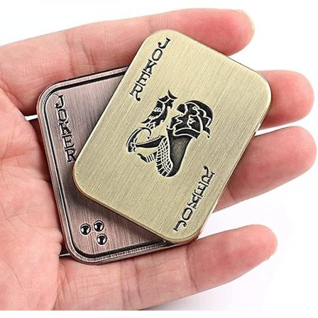 Magnetisk metall Fingertop Toy - Poker Push Card Stress Relief Toy - spot försäljning