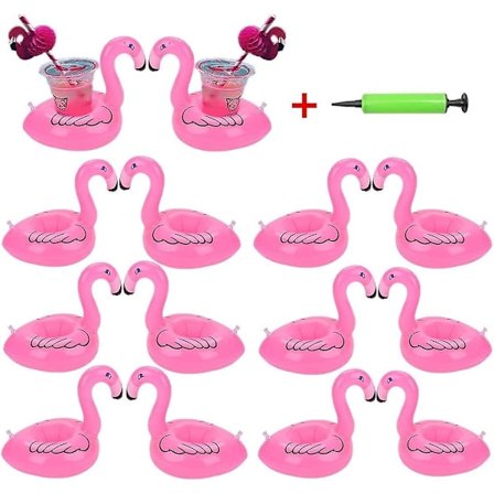 14-pack Flamingo Uppblåsbar Dryckeshållare Dryckespoolflottar Kopphållare Flottar Uppblåsbara Flytande Underlägg Flytande Underlägg För Poolparty 